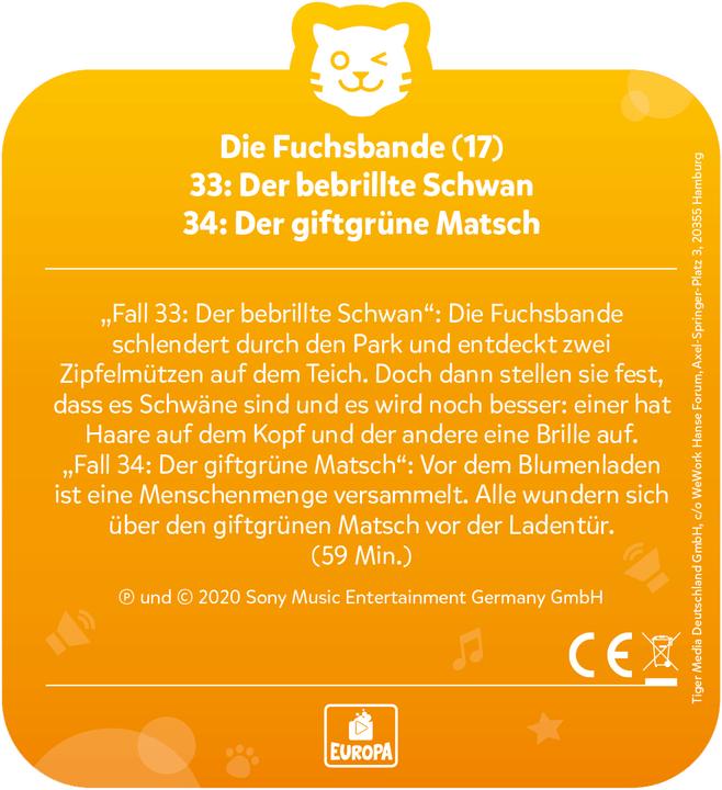 Produktbild Tigermedia Tigercard- Die Fuchsbande (33,34): Der bebrillte Schwan & Der giftgrüne Matsch (Deutsch)