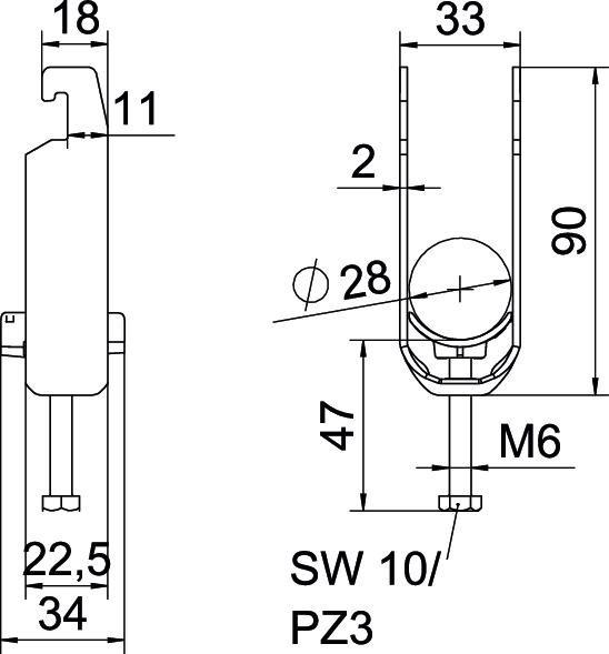 Actual product image OBO Bettermann U-clamp