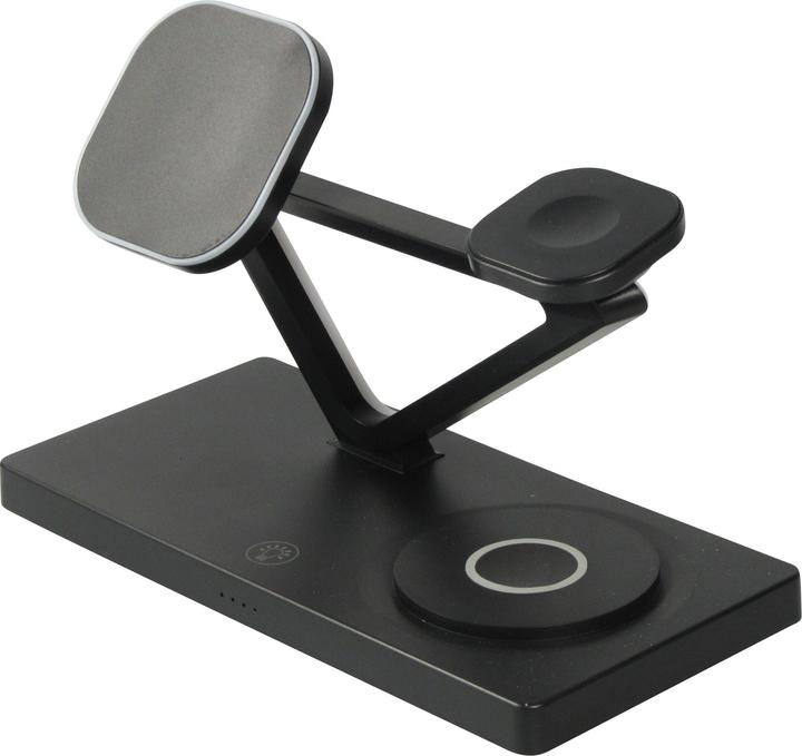Actual product image PhoneLook Station de charge magnétique 5 en 1 Chargement sans fil 15W avec MagSafe Contrôle tactile Veilleuse (15 W)