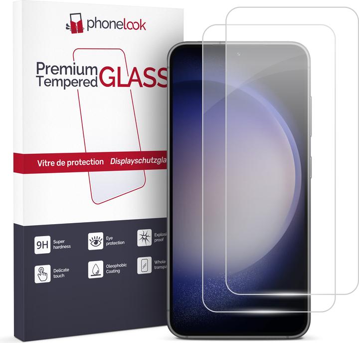 Actual product image PhoneLook 2er Set Panzer Glas Displayschutzfolie (2 Piece, Samsung Galaxy S23 Ultra)