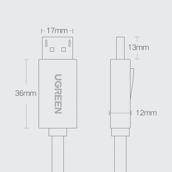 Valeurs nutritives et ingrédients Ugreen Display Port – Display Port (3 m, DisplayPort)