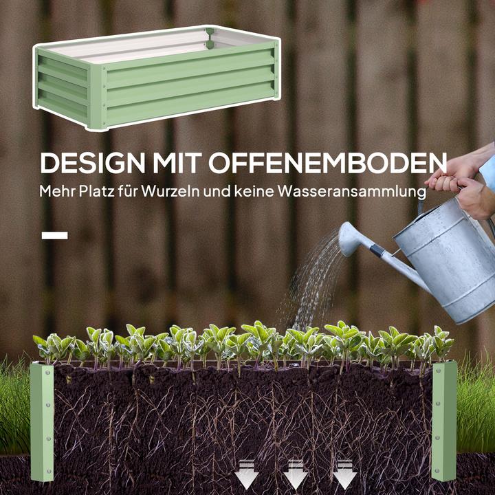 Produktbild Outsunny Hochbeet Verzinkter Stahl Grün
