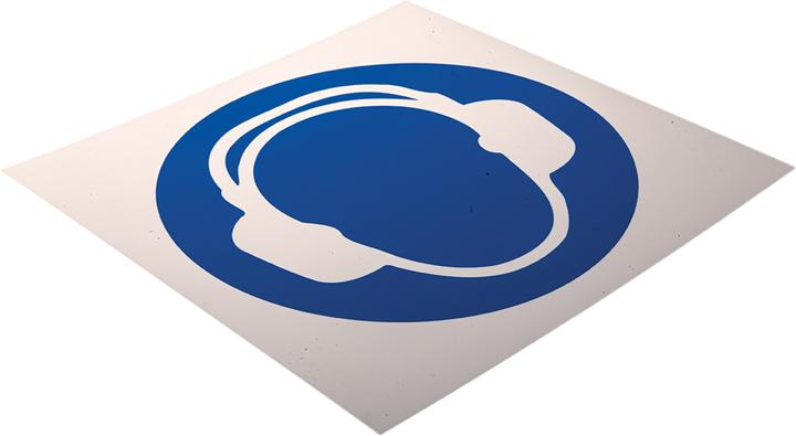 Image du produit Rs Pro Signal d'obligation avec pictogramme : protection auditive nécessaire, plastique, L 200mm, H 200 mm