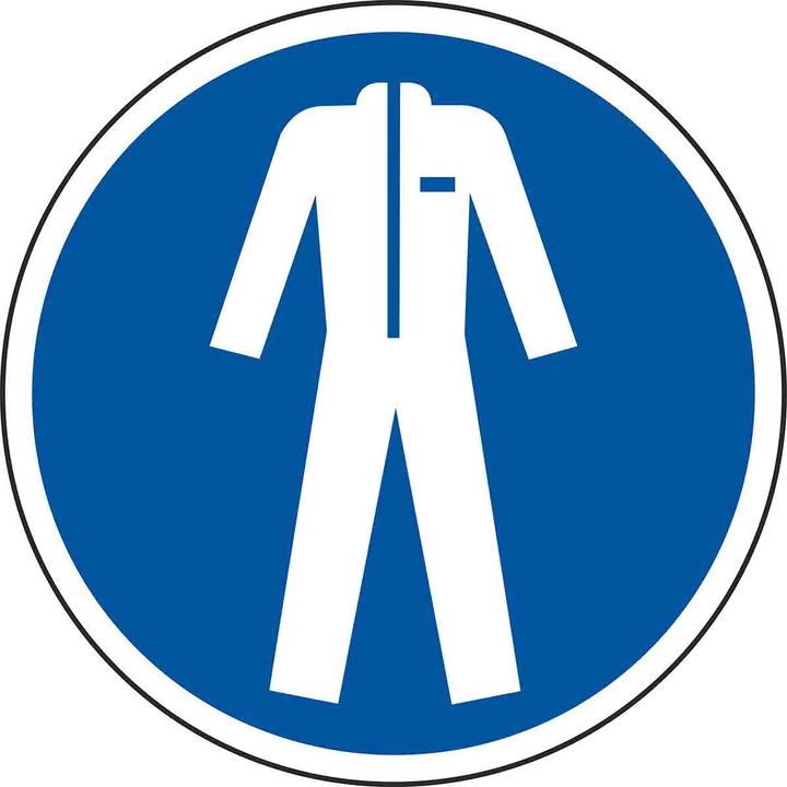 Actual product image Rs Pro Floor marking with pictogram: Wear protective clothing, vinyl self-adhesive, W 200mm, H 200 mm