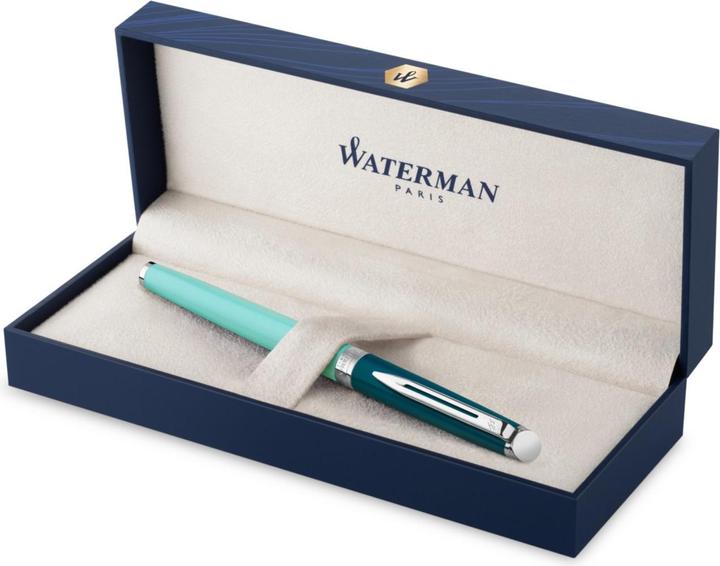 Produktbild Waterman Füller Hemisphere Colour Blocking Green C.C. F blau Geschenkbox (Silber, Grün, 1 x)