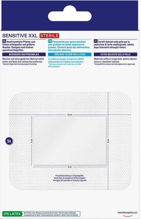 Immagine prodotto Hansaplast Cerotto per ferite Sensitive XXL (5 x)
