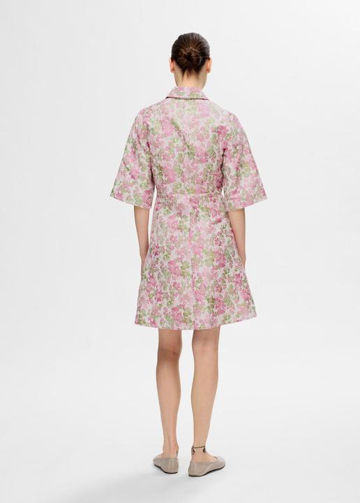 Produktbild Selected Femme Geblümtes Jacquard Minikleid (38)