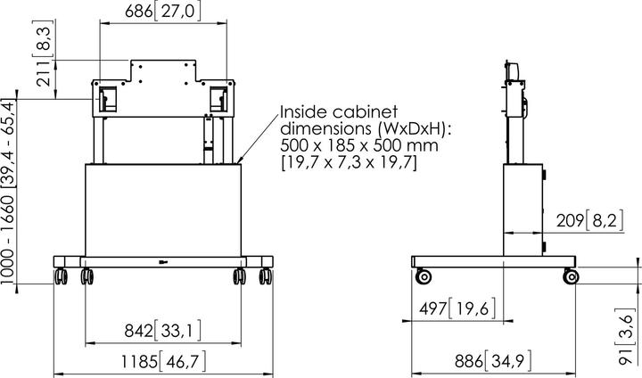 Immagine prodotto Vogels Pft E7111 (Universale, 85", 160 kg)