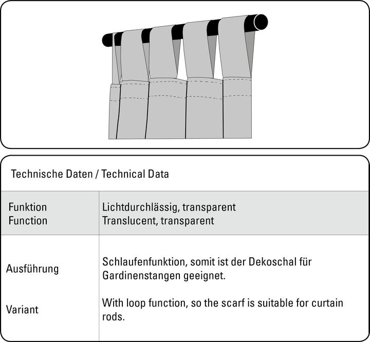 Produktbild Gardinia Schlaufenschal, Webstreifen (140 x 245 cm)