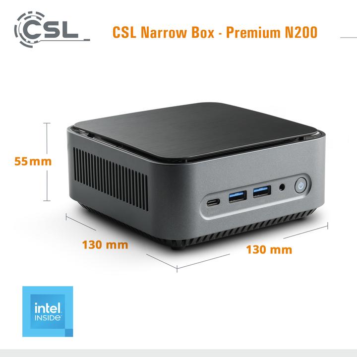 Produktbild CSL Narrow Box (Intel N200, 8 GB, 500 GB, Intel UHD Graphics)
