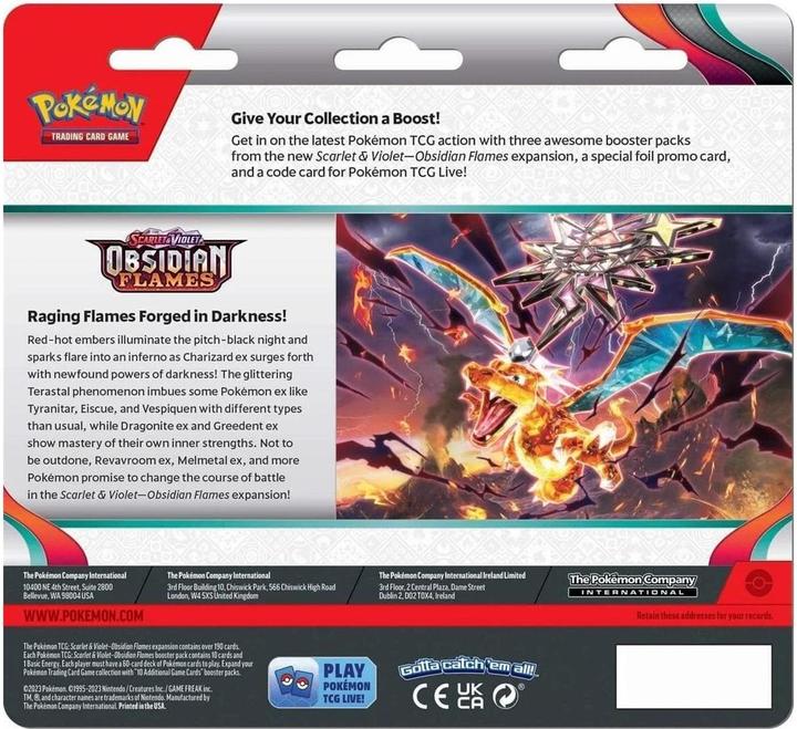 Image du produit Pokémon Obsidian Flames (Anglais, Blister Pack)