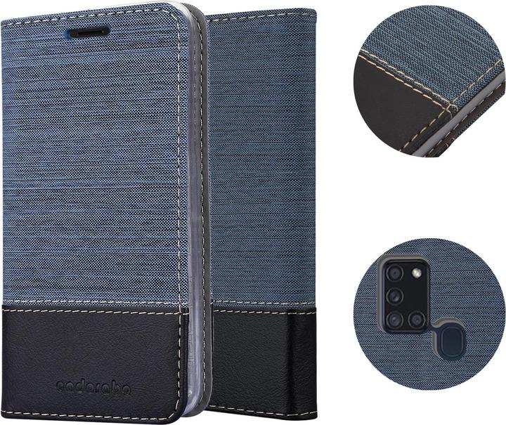 Produktbild Cadorabo Book Jeans Optik Cover (Samsung Galaxy A21s)