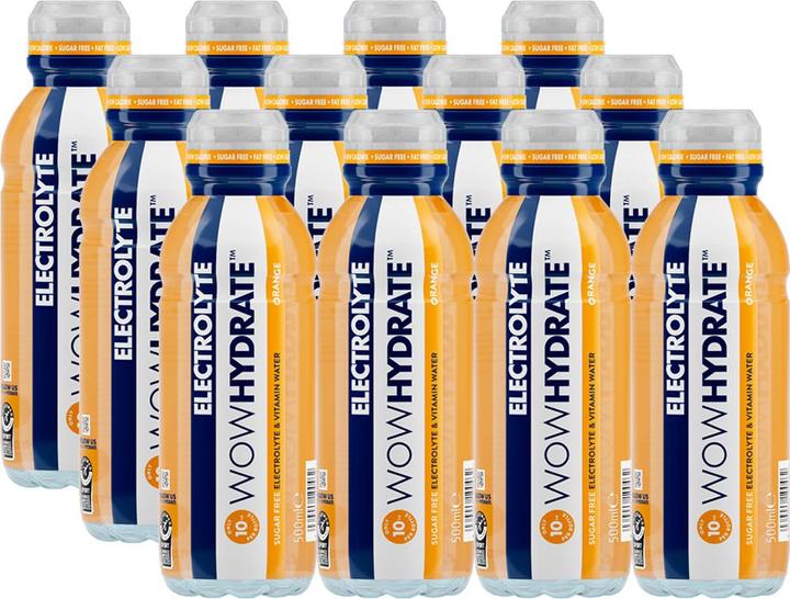 Produktbild Wow Hydrate Electrolyte Water (12 x 500ml) (Orange, 12 x)