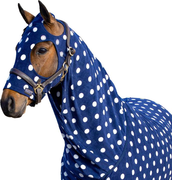 Actual product image Supreme Products Dot pattern fleece horse hood (165 cm)