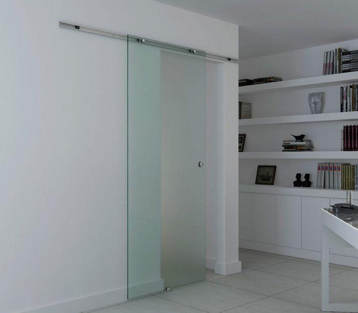 Immagine prodotto Swisshandel24 Porta scorrevole in vetro Porta scorrevole in vetro Porta della stanza Vetro smerigliato 775 / 900