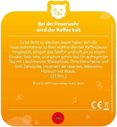 Produktbild Tigermedia Bei der Feuerwehr wird der Kaffee kalt (Deutsch)