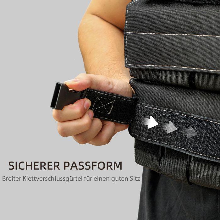 Actual product image Swisshandel24 verstellbare Gewichtsweste 20kg mit Reflektierenden Streifen, Trainingsweste