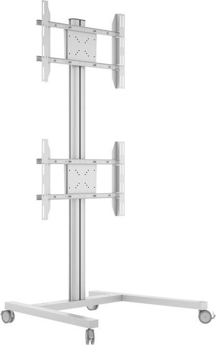 Actual product image Multibrackets TV stand dual vertical, - 55", metal, silver (55", 60 kg)