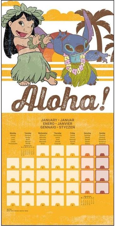 Immagine prodotto Calendario libretto Lilo & Stitch 2025 30X30 (30 x 30 cm, Tedesco)