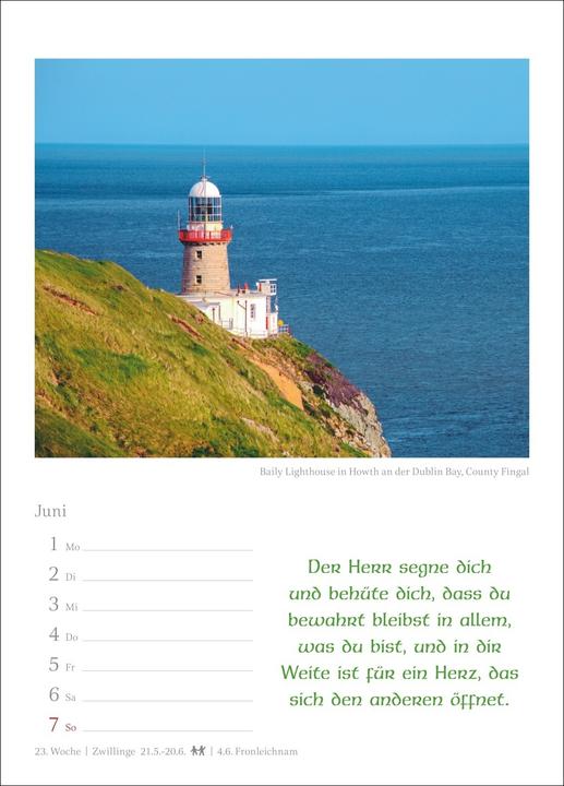 Produktbild Harenberg Irische Segenswünsche Wochenkalender 2026 - mit Zitaten (Harter Einband, Deutsch)