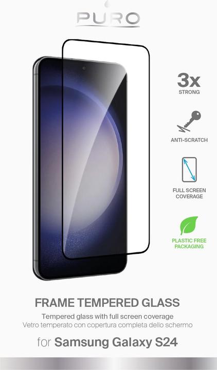 Immagine prodotto SBS Puro Frame Vetro temperato per Samsung Galaxy S24, nero (1 Pezzo/i, Samsung Galaxy S24+)