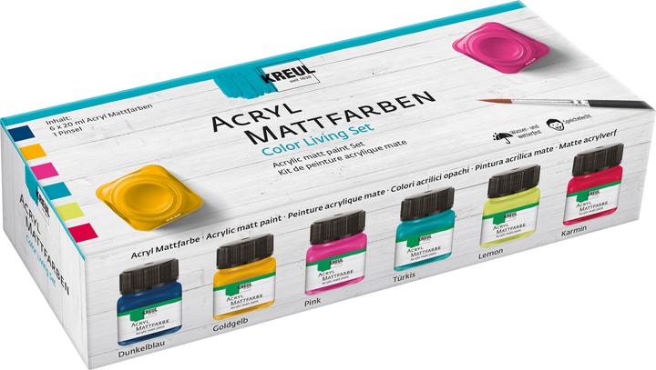 Produktbild Kreul Acryl Mattfarben Set (Bunt, 20 ml)