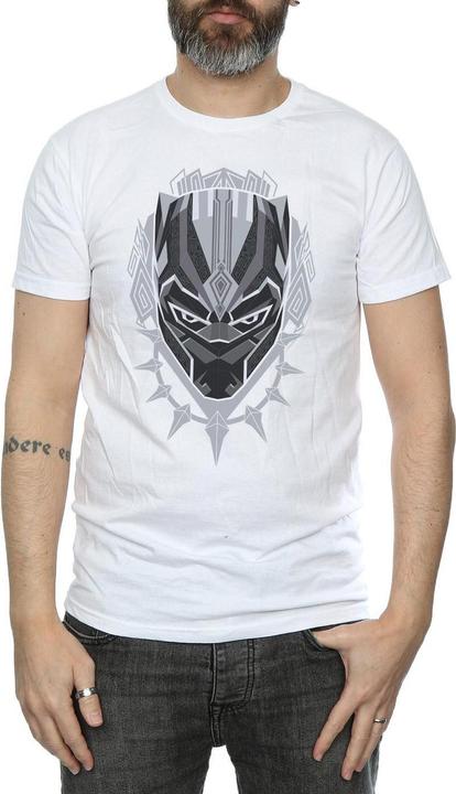 Actual product image Mens Black Panther Head T-Shirt (XL)
