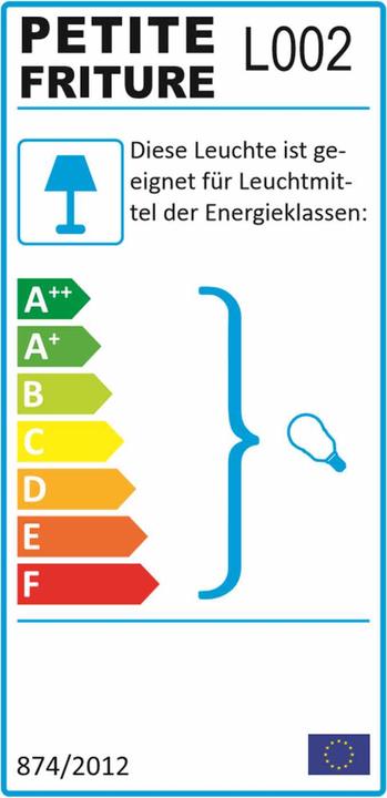 Energie-Label Petite Friture Vertigo Pendelleuchte Small (E27)