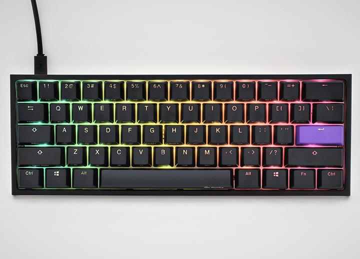 Produktbild Ducky One 2 Pro Mini Gaming Tastatur, RGB LED - Kailh Red (DE, Kabelgebunden)