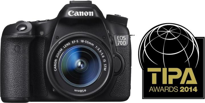 Produktbild Canon EOS 70D 18-55mm IS STM Kit (20.20 Mpx, APS-C / DX)