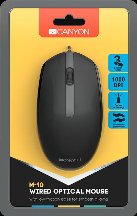 Actual product image Canyon Optical mouse with cable M-10, Black (Cable)