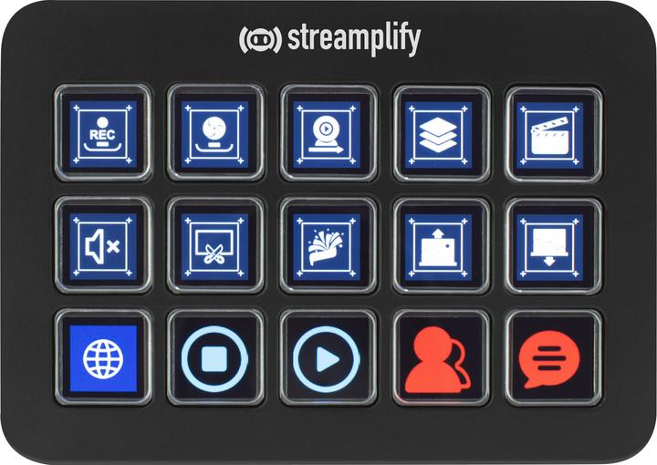 Productafbeelding Streamplify STREAMING DECK ONE Stream Controller - zwart