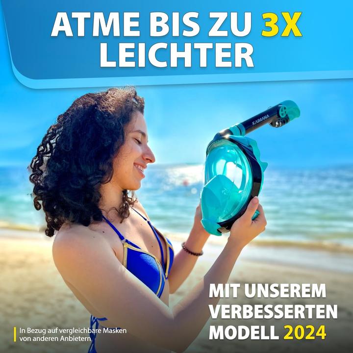 Actual product image Kaimana Schnorchelmaske Vollgesichts-Tauchermaske