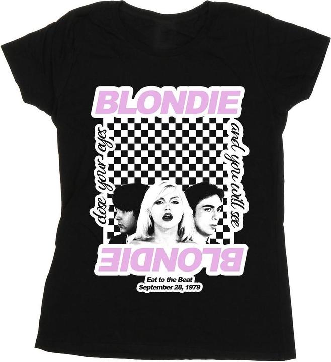 Blondie Checked Eat To The Beat TShirt (S)