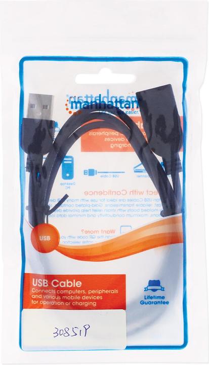 Produktbild Manhattan USB A — USB A (1 m, USB 2.0)