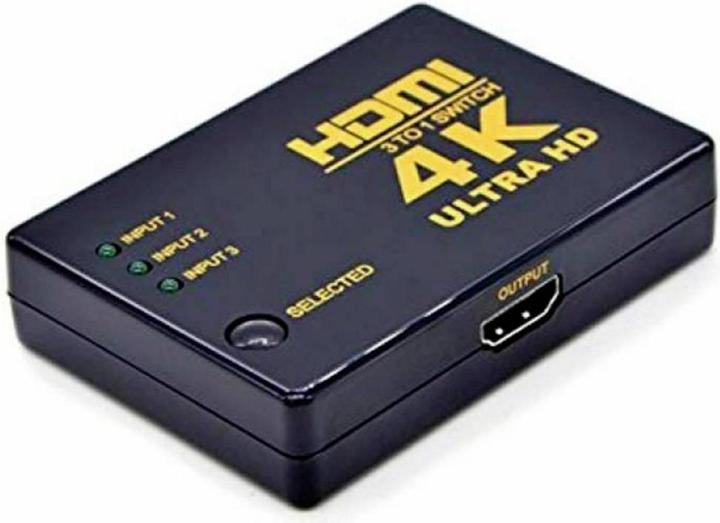 Image du produit No Name Commutateur HDMI 3 ports avec télécommande, lecture 3D possible 3840 x 2160 pixels