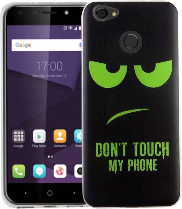 Produktbild König Design ZTE Blade A6 Handyhülle Schutzcase Dont Touch My Phone Grün Cover Bumper Schale (ZTE Blade A6)