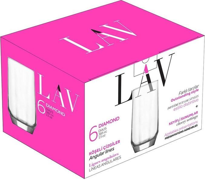 Produktbild LAV GLASSES 6PCS 385 ML DIA25F