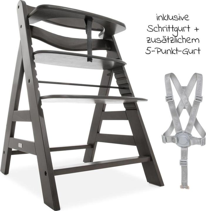 Produktbild Hauck Hochstühle Hochstuhl Alpha Plus Charcoal im Sparset inkl. (Hochstuhl)
