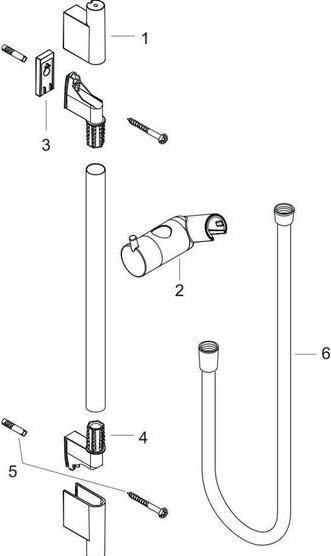 Produktbild hansgrohe Unica Duschstange S Puro 90 cm mit Isiflex Duschschlauch 160 cm