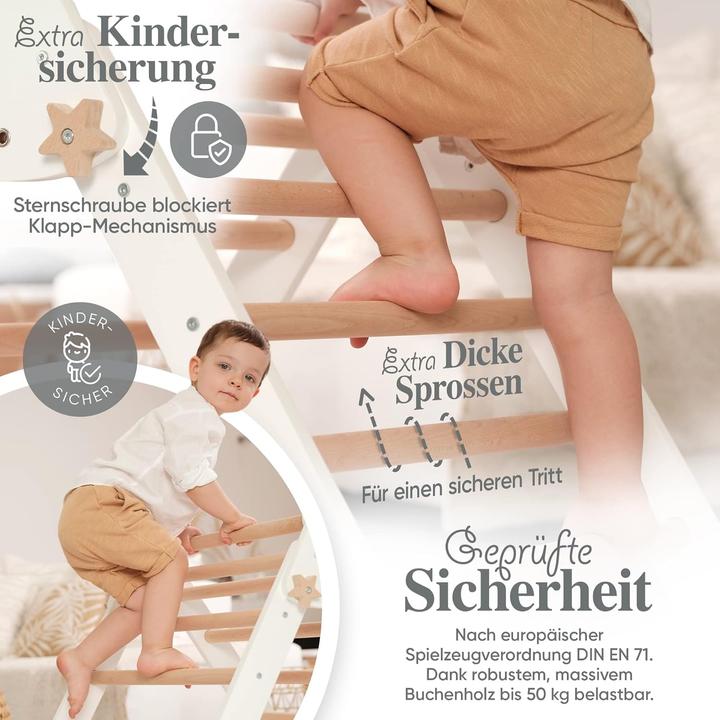 Actual product image Kids Woody Star Kletterdreieck mit Rutsche