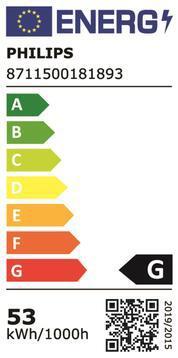 Energie-Label Philips Entladungslampe (E27, 50 W, 3500 lm, 1 x, G)