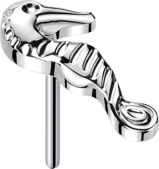 Produktbild Star Piercing Threadless Seepferdchen silber (Titan G23, ohne Messing)