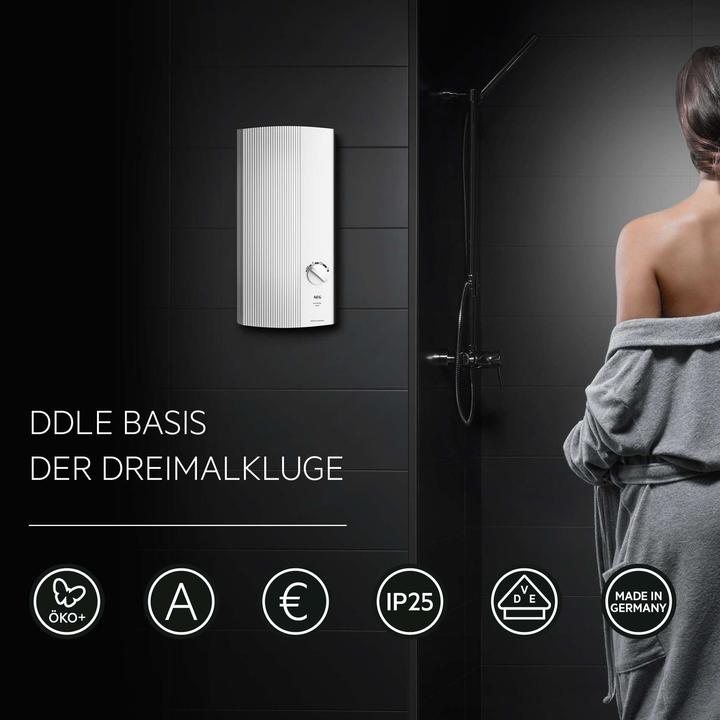 Immagine prodotto AEG Haustechnik DDLE Basic 11 kW Scaldabagno elettronico istantaneo, selezione della temperatura tramite i simboli