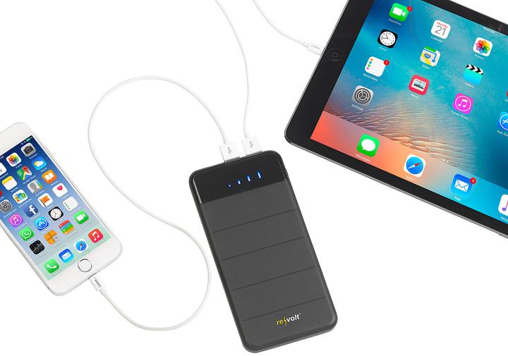 Produktbild Revolt Solar-Powerbank inkl. faltbares Solarpanel (8000 mAh, 10.50 W, 29.60 Wh)