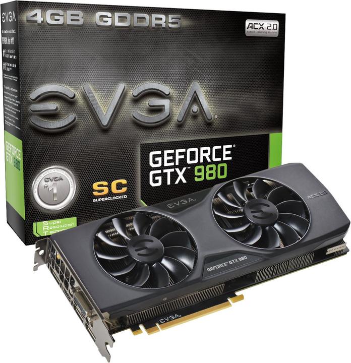 Produktbild EVGA GeForce GTX 980 Superclocked ACX 2.0 (4 GB)