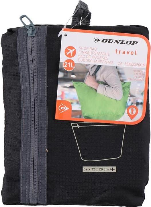 Dunlop – faltbare Einkaufstasche (schwarz)
