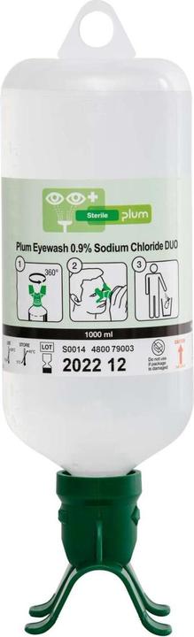Image du produit Plum Bouteille de lotion oculaire 1000 ml NaCl 0.9% DUO (Accessoires pour trousse de secours)