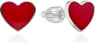 Agato - Silver stud earrings Hearts AGT-E125S (Silber)