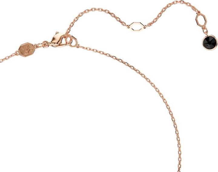 Produktbild Swarovski Iconic Swan Halskette Schwan Klein Schwarz Roségold (Swarovski Metall, 38 - 43 cm)
